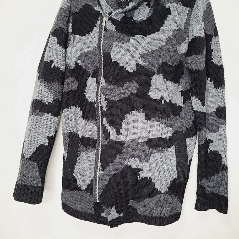 Ron‎ Tomson Men's Camo Moto zip Cardigan